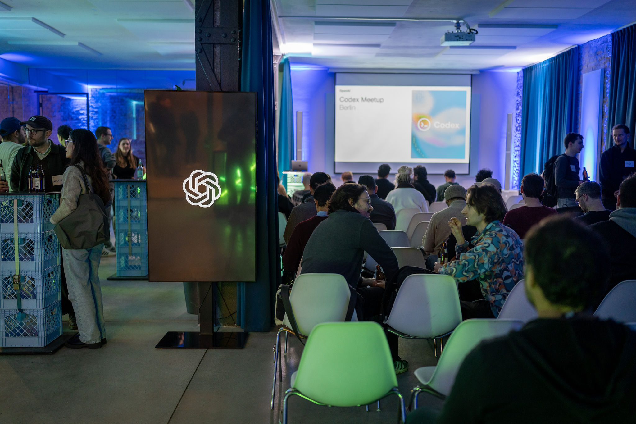 Attendees gathering before a Codex Meetup in Berlin